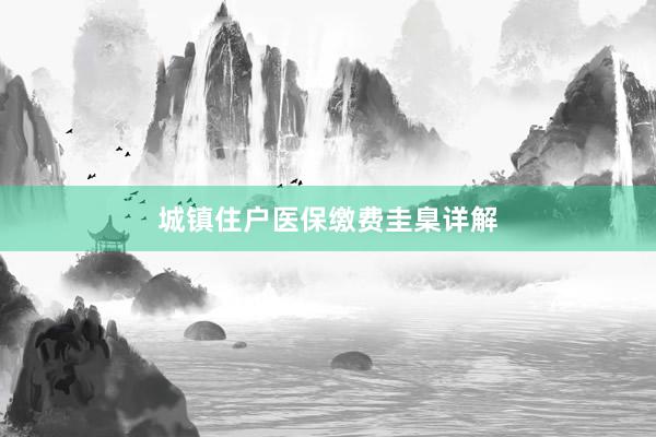 城镇住户医保缴费圭臬详解